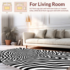 Bold Black And White Zebra Stripe Rug