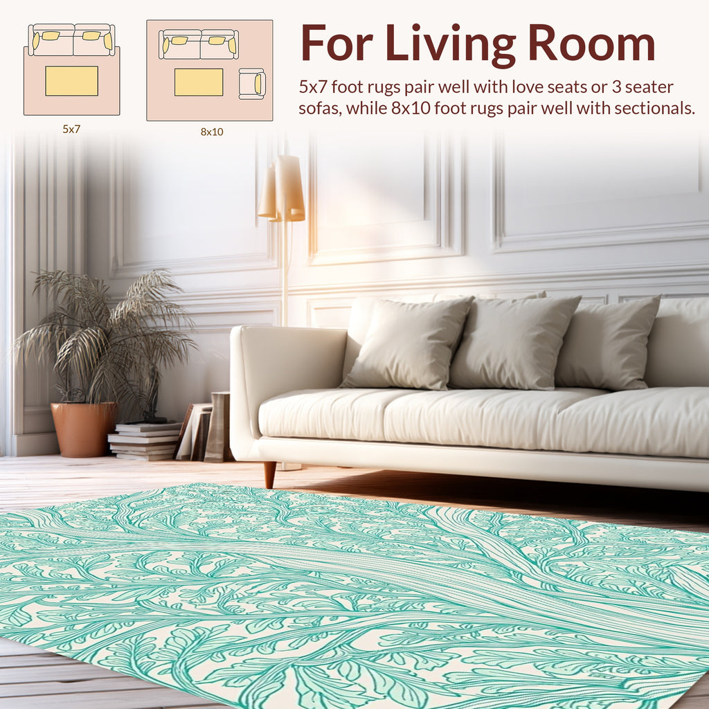 Art Nouveau Tree Canopy Design Rug