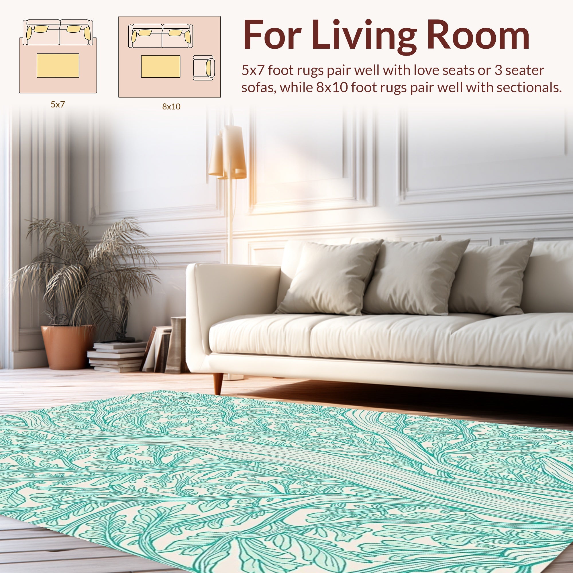 Art Nouveau Tree Canopy Design Rug