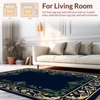 Art Nouveau Floral Border Design Rug