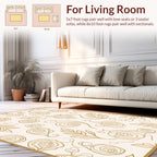 Floral Swirls Leaf Pattern Design Rug