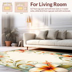 Tropical Floral Swirls Accent Rug