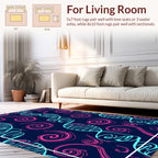 Bold DNA and Swirl Pattern Design Rug