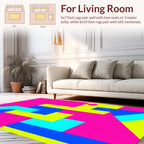 Vibrant Geometric Shapes Pattern Rug