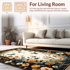 Floral Butterfly Woodland Garden Rug