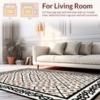 Geometric Floral Bird Patterned Rug