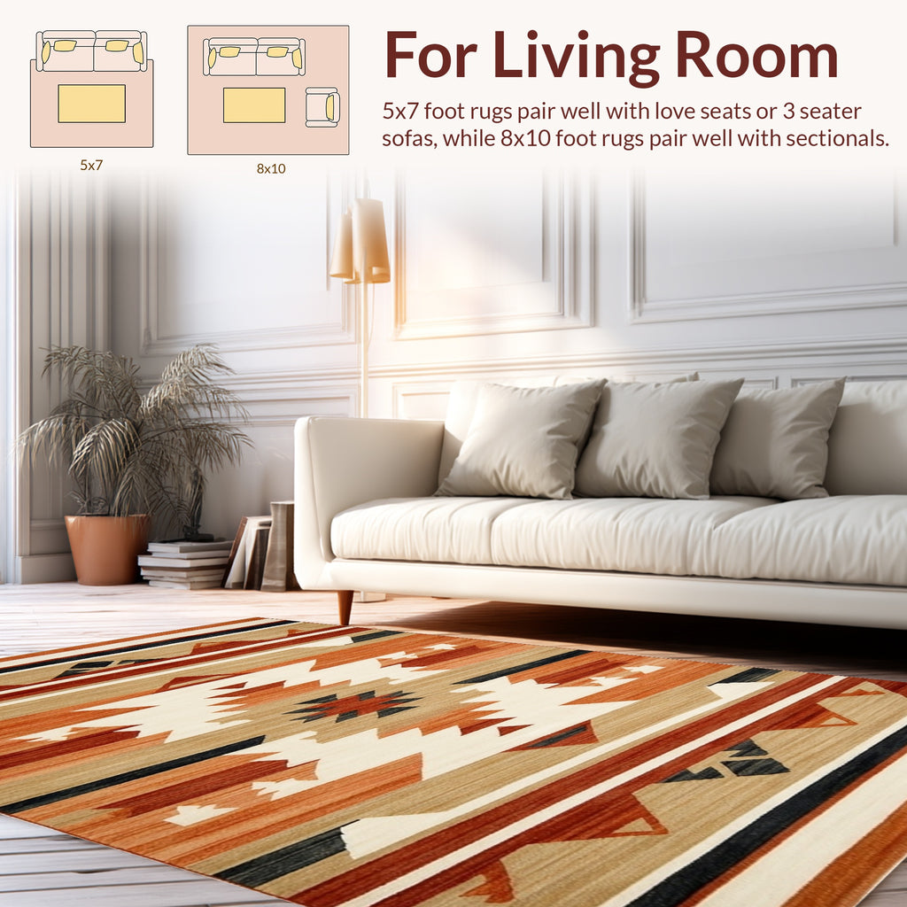 Southwestern Geometric Earth Tone Rug