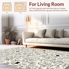 Black Cat Vine Garden Pattern Rug