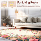 Pink Floral Garden Arch Rug