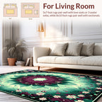 Mandala Floral Butterfly Jewel Tones Rug