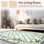 Floral Lattice Design With Branches Rug