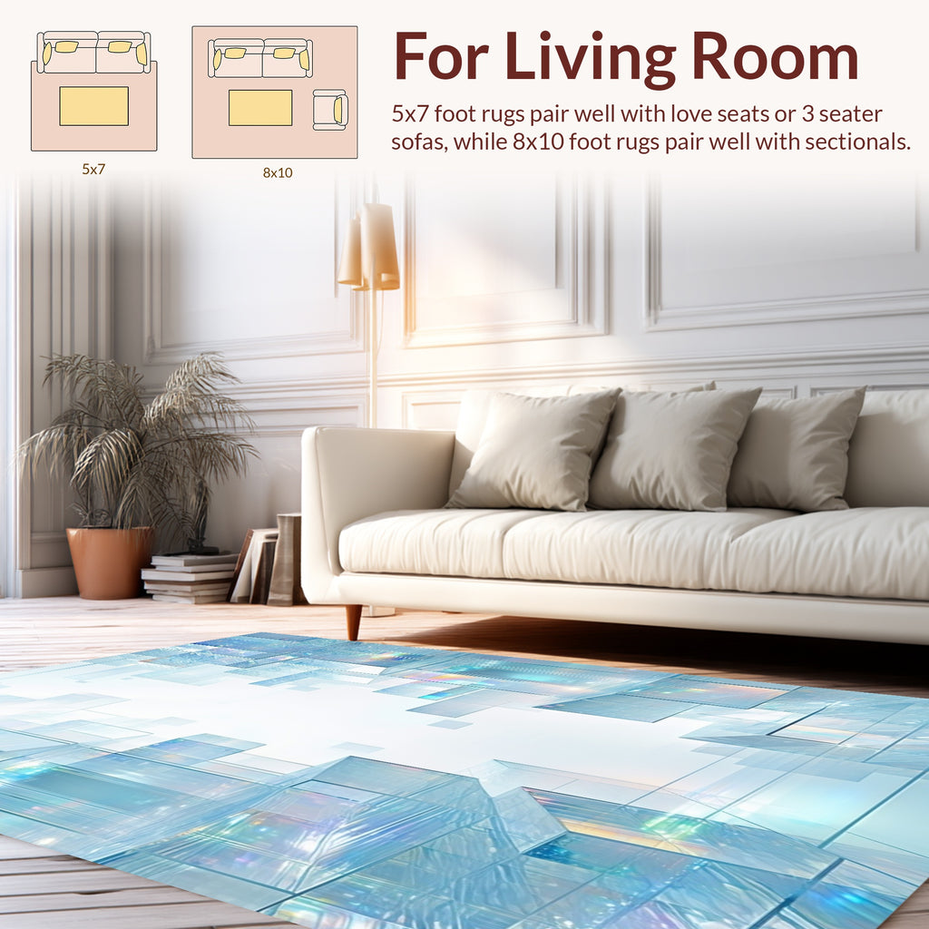 Geometric Prism Abstract Crystal Design Rug