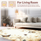 Floral Butterfly Nature Inspired Design Rug