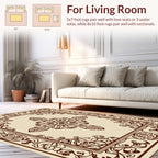 Ornate Floral Scrollwork Pattern Rug