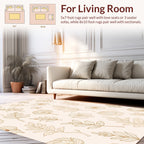 Delicate Floral Line Art Design Rug