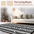 Bold Abstract Striped Contemporary Rug