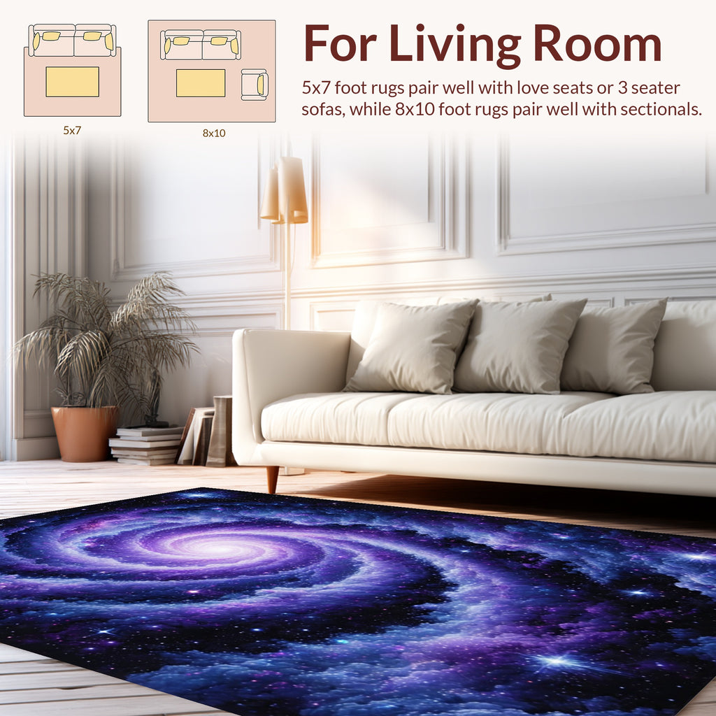 Cosmic Swirl Nebula Pattern Rug