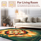 Radiant Mandala Floral Pattern Rug