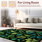 Lush Greenery Floral Vine Pattern Rug