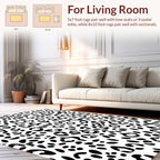 Bold Black And White Animal Print Rug