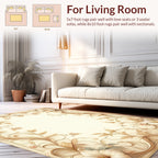 Elegant Floral Swirls Cream Rug
