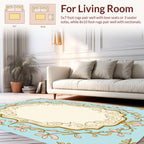 Elegant Floral Swirl Pattern Rug