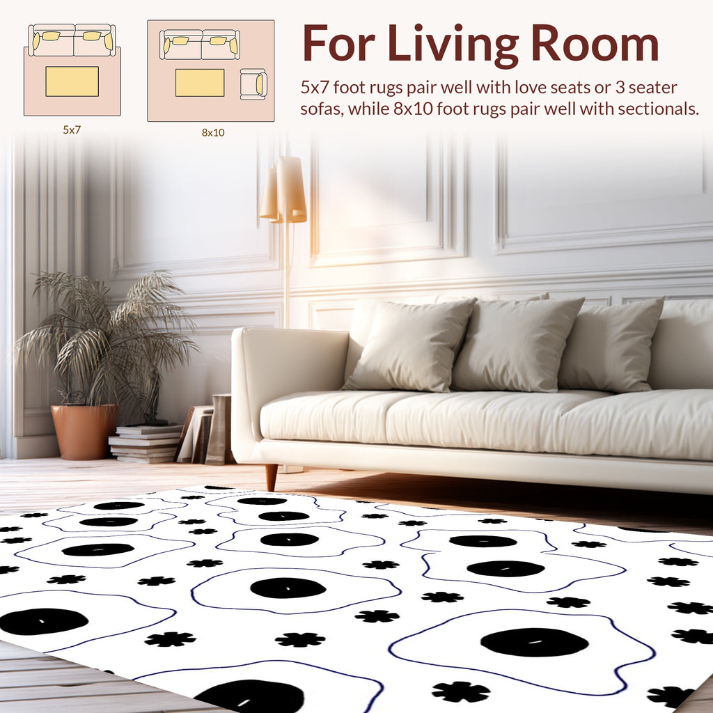 Abstract Amoeba Star Pattern Rug