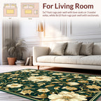 Gilded Floral Vine Pattern Design Rug