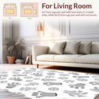 Charming Paw Flower Pattern Rug
