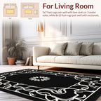 Art Nouveau Floral Border Design Rug