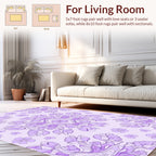 Mandalas Lilac Floral Symmetry Rug
