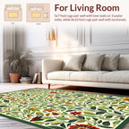 Whimsical Floral Vine Pattern Rug
