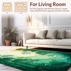 Serene Forest Landscape Nature Design Rug