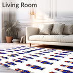 Blue Guard With Red Trim Uniform Rug