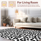 Abstract Black Spots Pattern Design Rug