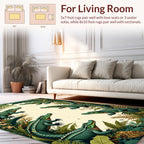 Alligators and Jungle Foliage Design Rug