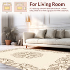 Classic Floral Medallion Border Design Rug