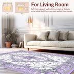 Lavish Floral Scrollwork Pattern Rug