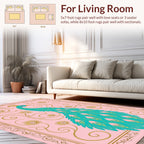 Elegant Peacock Floral Art Nouveau Rug