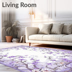Whimsical Floral Vines Spring Pattern Rug