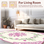 Framed Floral Vine Design Rug