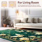 Enchanted Garden Butterfly Floral Design Rug