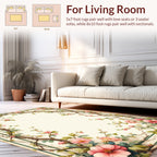 Floral Branch Botanical Garden Print Rug