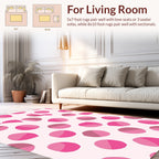 Pink Polka Dot Pattern Rug