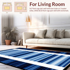 Cool Blue Gradient Stripe Design Rug