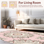 Intricate Floral Mandala Pattern Rug