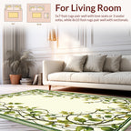 Vine and Leaf Border Design Rug