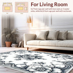 Elegant Floral Scrollwork Pattern Rug