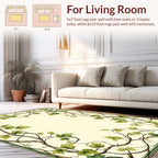Green Vine Botanical Pattern Rug
