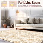 Delicate Floral Branch Outline Pattern Rug